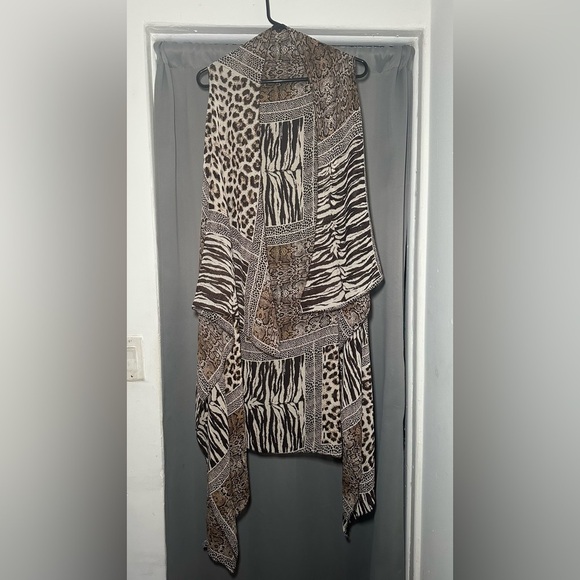 Animal Print Coverup Kimono - Picture 1 of 15